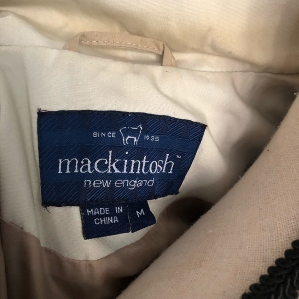 Mackintosh New England Removable Hooded High Neck Tan Anorak Jacket Size M - Picture 4 of 14